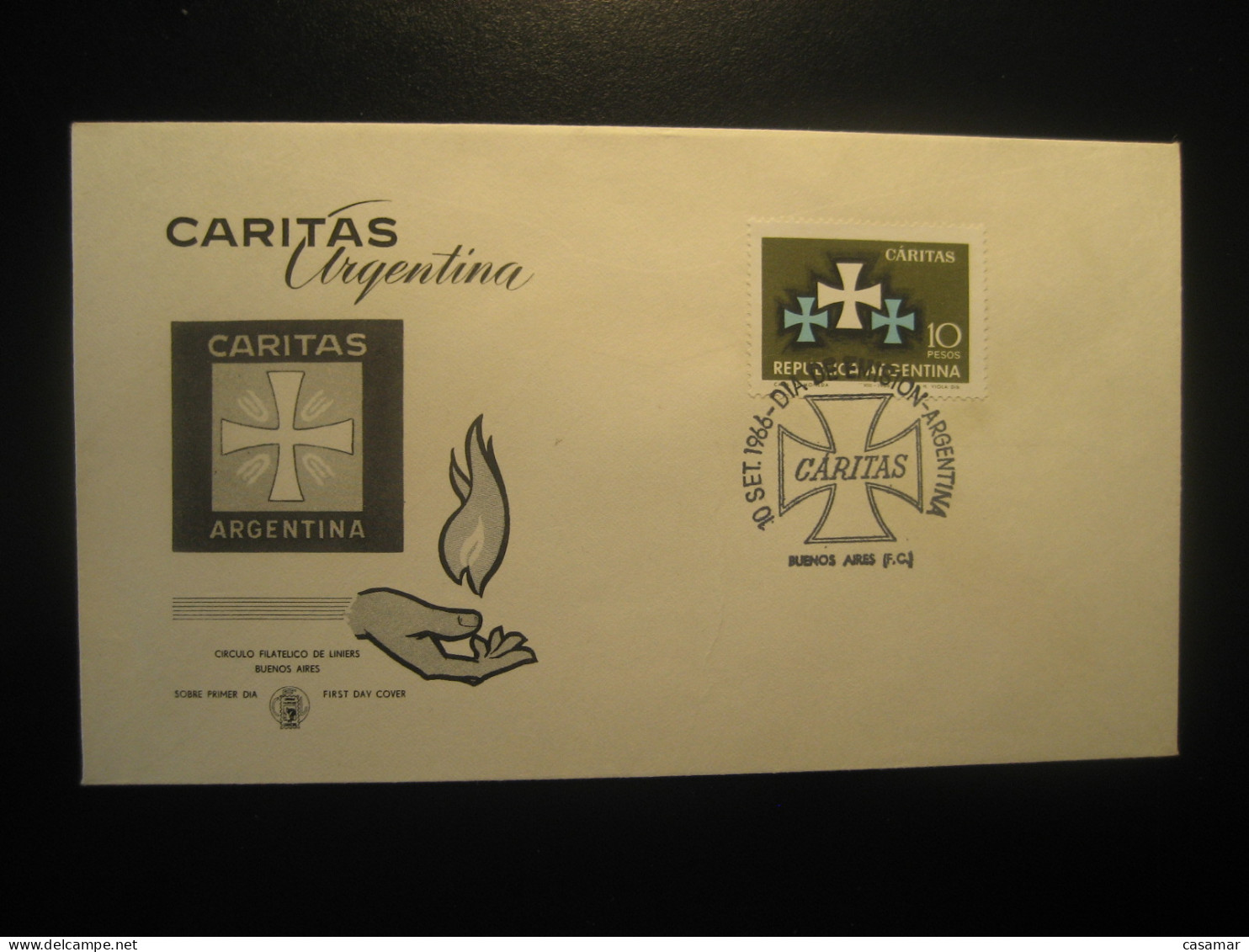 1966 Caritas FDC Cancel Cover ARGENTINA Buenos Aires - Other & Unclassified