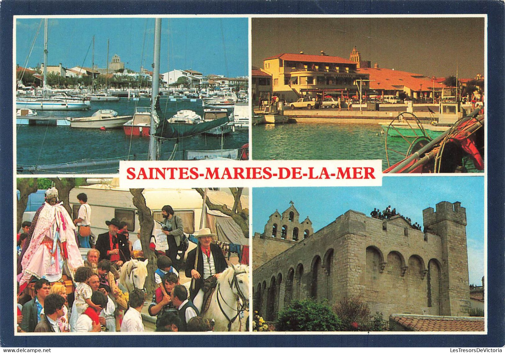 FRANCE - Saintes Maries De La Mer - Bateaux - Château - Animé - Carte Postale - Saintes Maries De La Mer