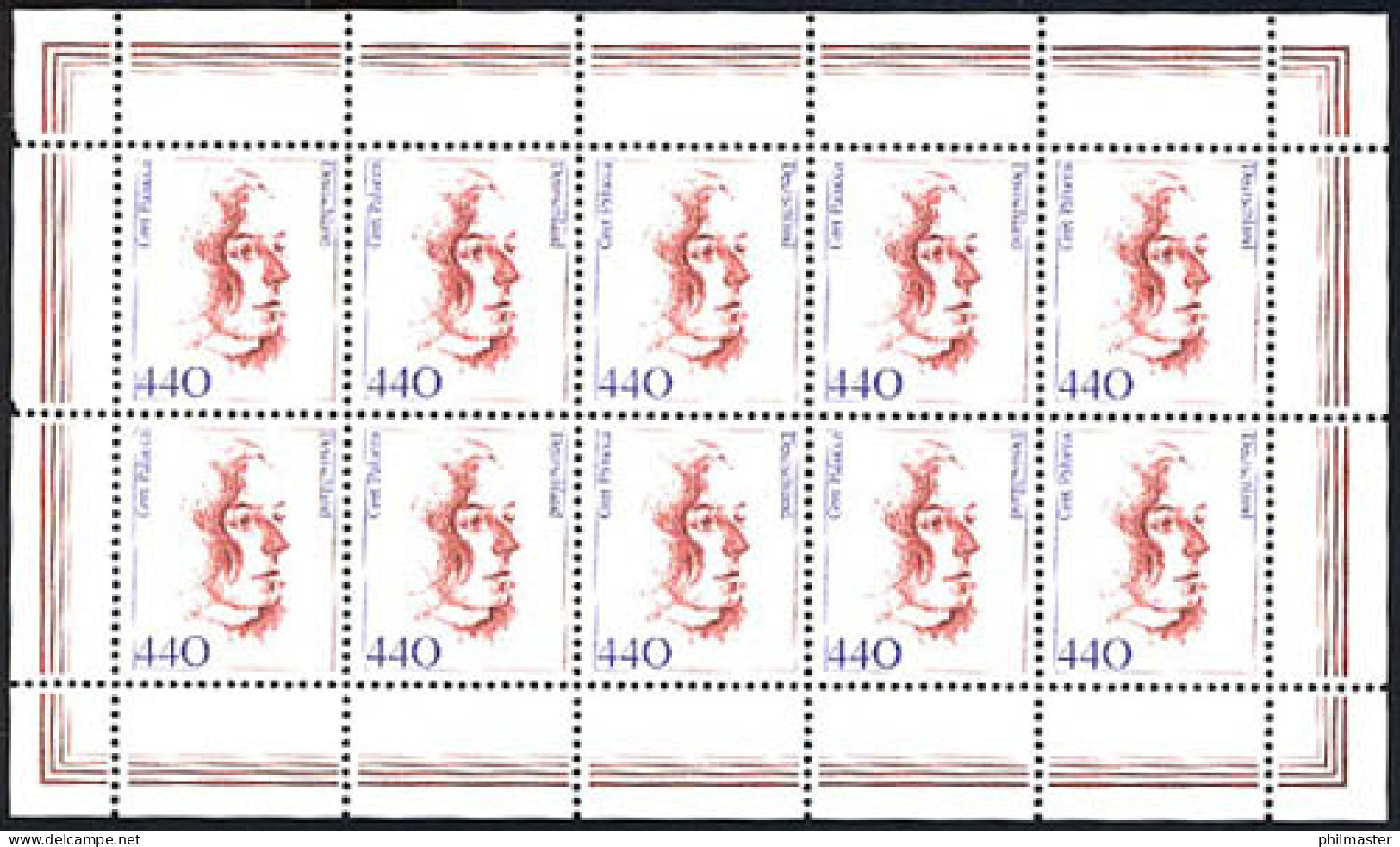 2014 Frauen 440 Pf Gret Palucca - 10er-Bogen ** Postfrisch / MNH - 1991-2000