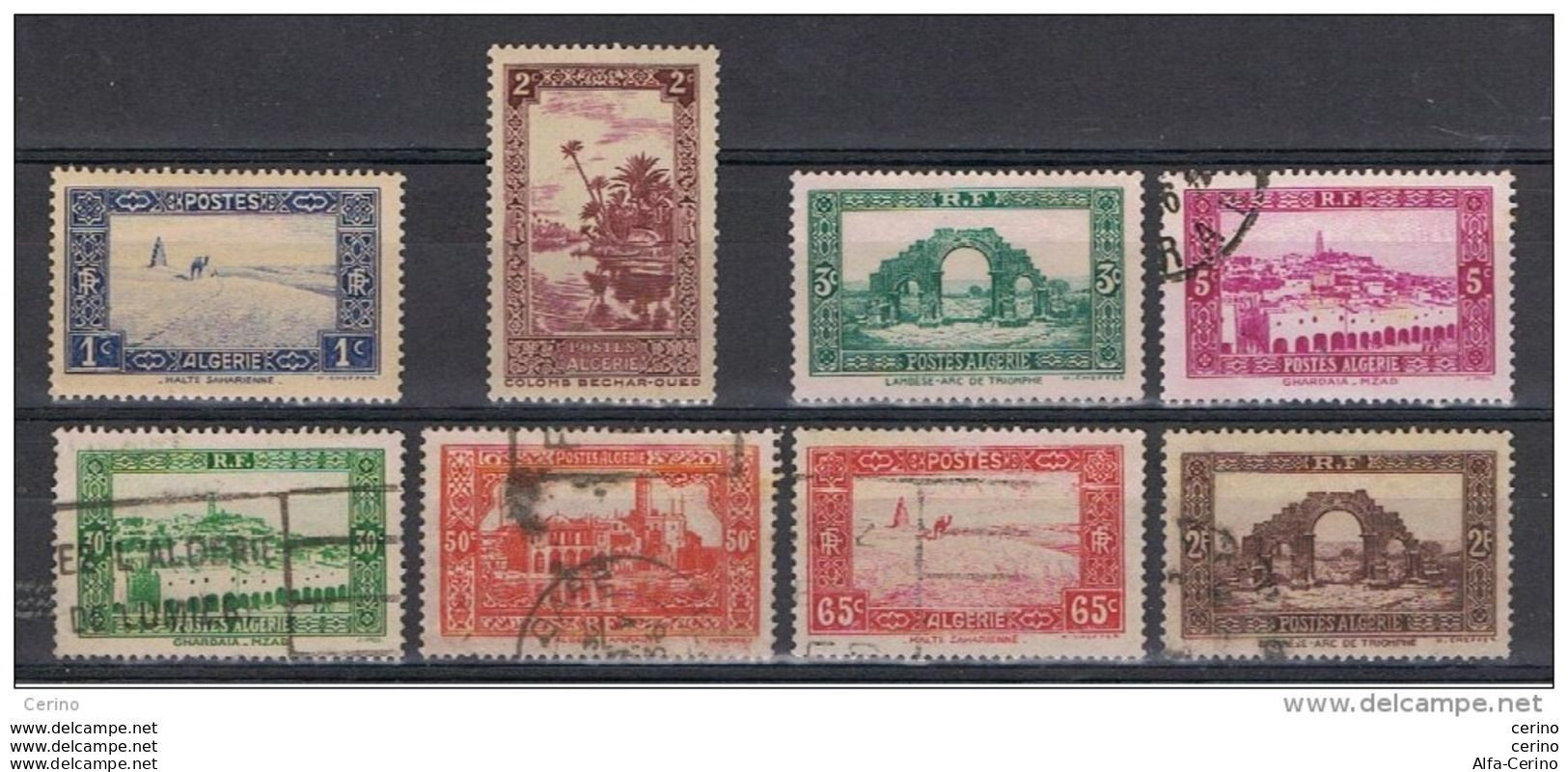 ALGERIA:  1936/37  ANNIVERSARIO  -  8  VALORI  N./US. -  YV/TELL. 101//120 - Used Stamps