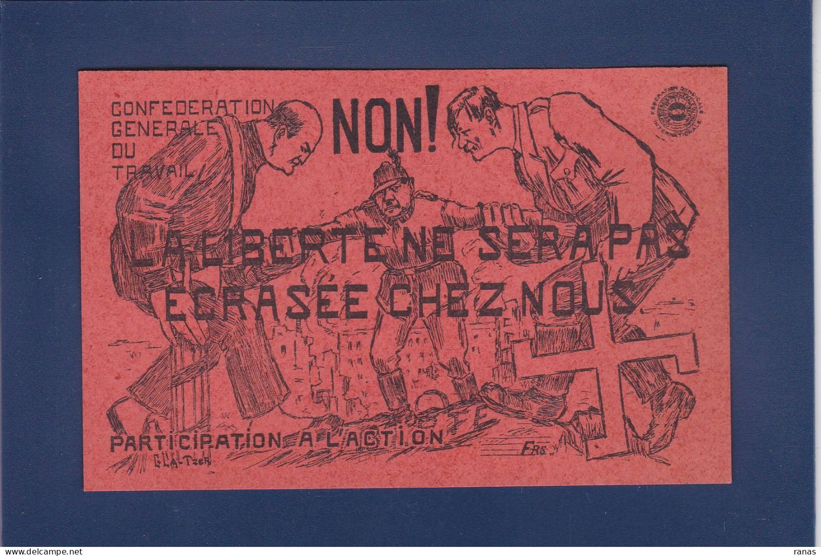 Image Syndicat CGT Hitler Mussolini - Labor Unions