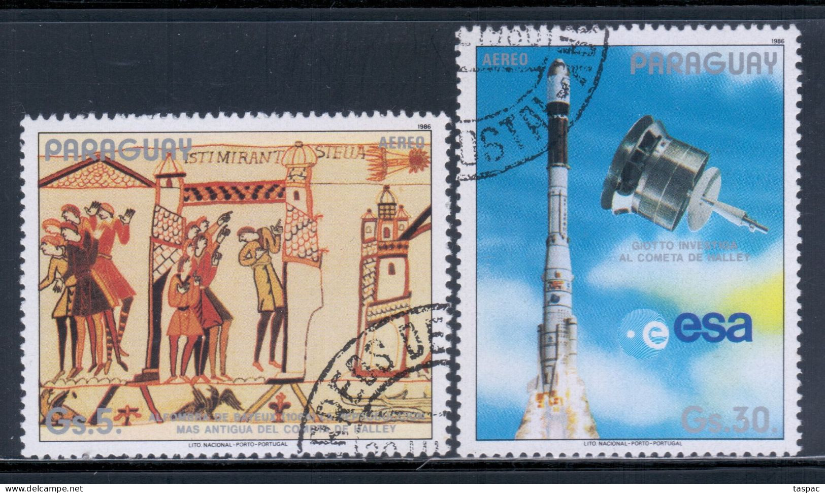 Paraguay 1986 Mi# 3973, 3975 Used - Short Set - Halley's Comet / Space - South America