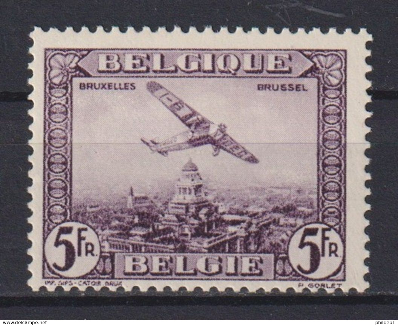 Belgique COB N° PA5 (violet-brun) **, MNH, Neuf(s). Fraîcheur Postale. TTB !!!! - Mint