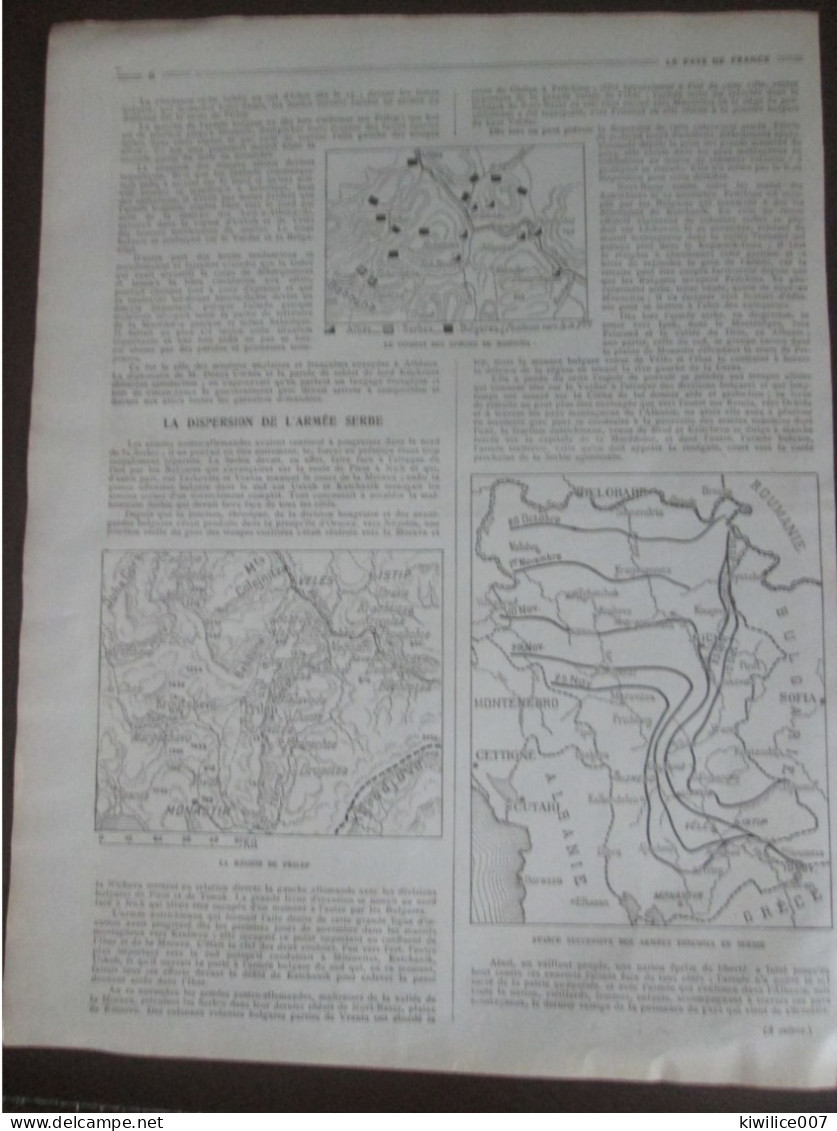 GUERRE 14-18  NOS TROUPES EN SERBIE serbia prilep  babouna  rabravo  vardar   + carte du front russe 2 mars  1916