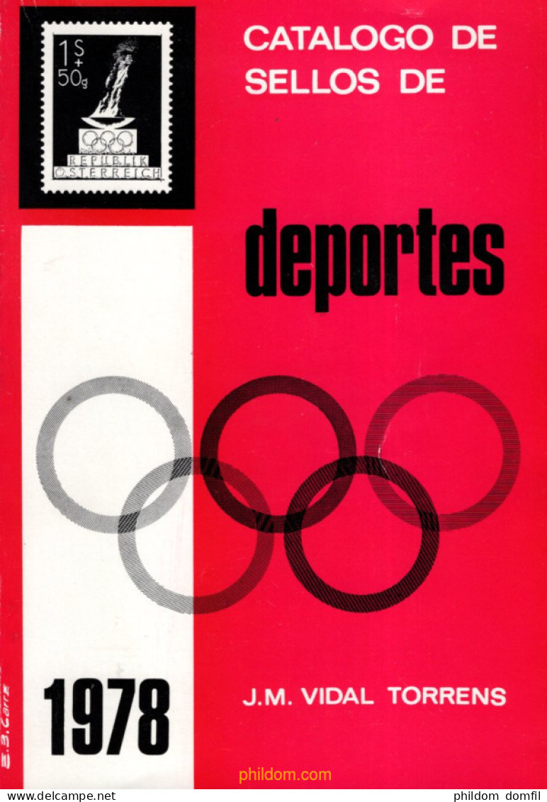 CATALOGO DE SELLOS DE DEPORTES, J M VIDAL TORRENS, 1978 - Motivkataloge