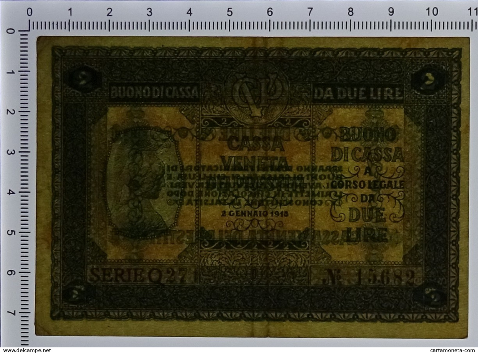 2 LIRE CASSA VENETA DEI PRESTITI OCCUPAZIONE AUSTRIACA 02/01/1918 BB+ - Occupation Autrichienne De Venezia