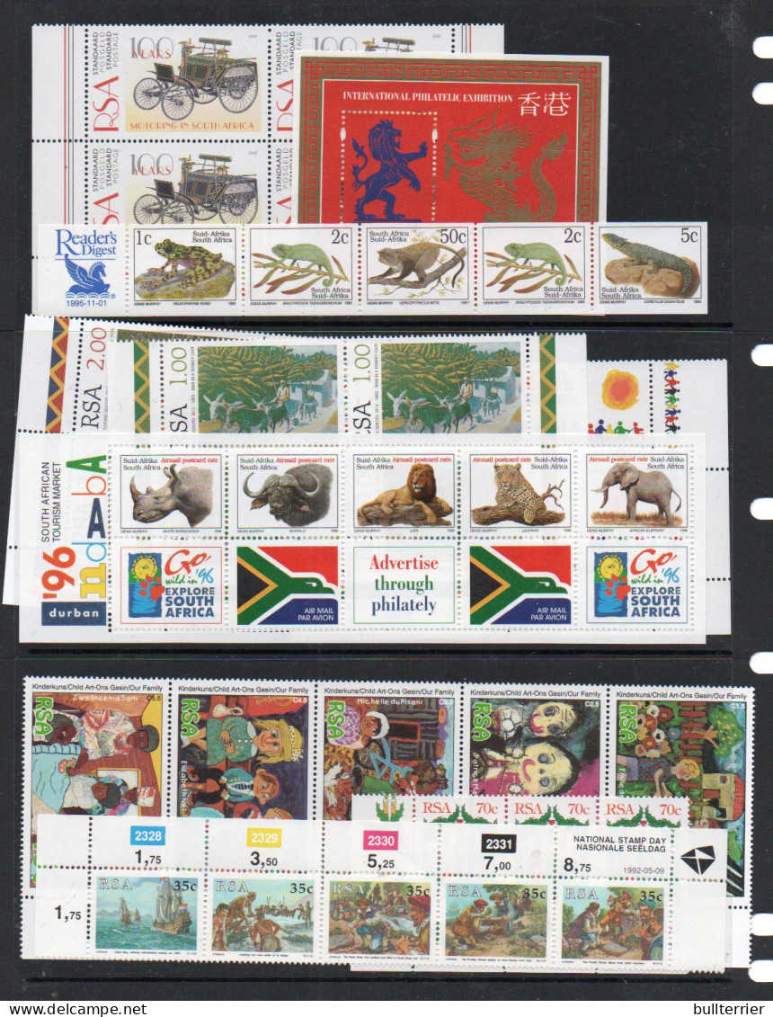 SOUTH AFRICA - MNH SELECTIONS OF STAMPS, SETS, AND S/SHEETS ,MINT NEVERIHNGED, SG CAT £161 - Ungebraucht