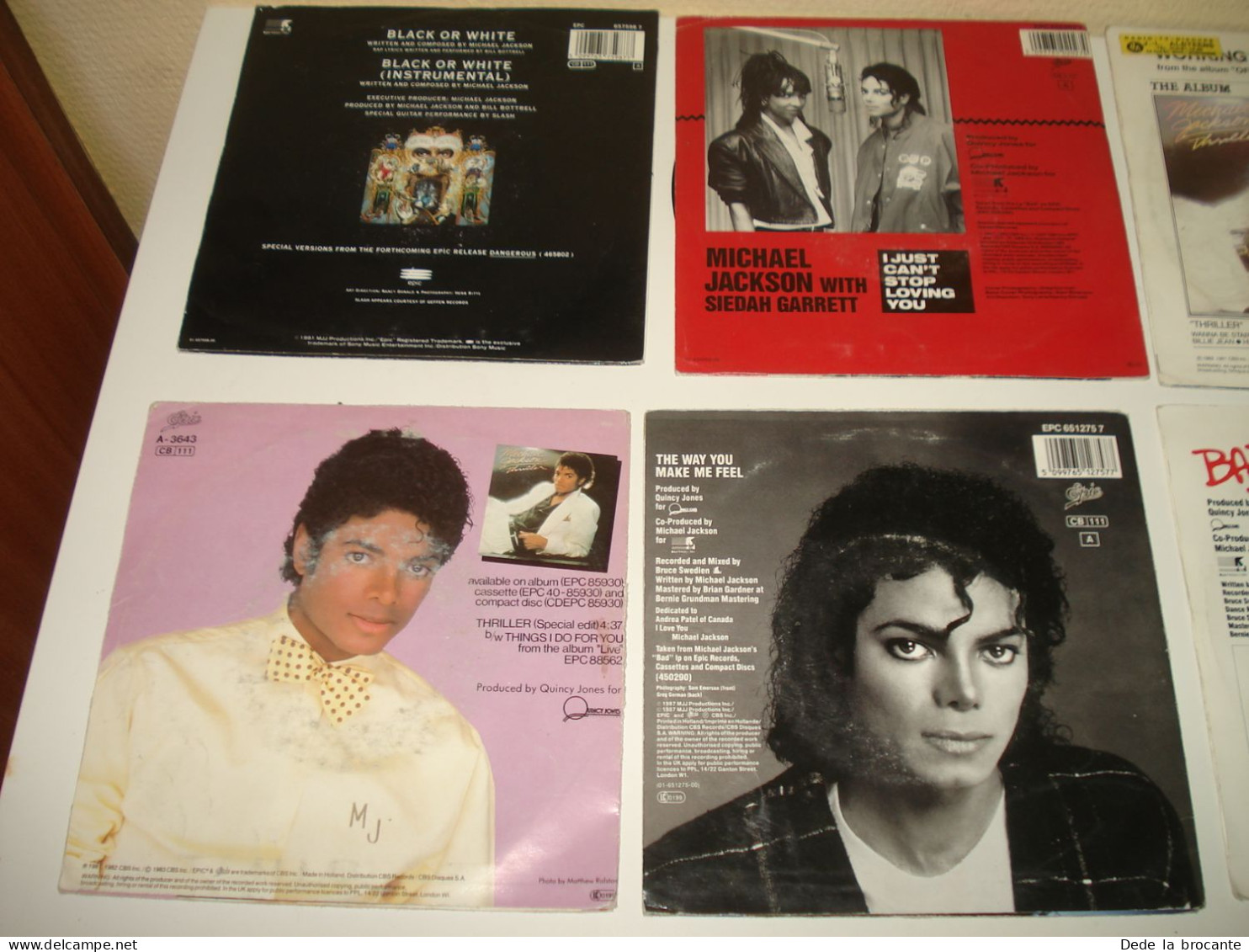 B14/  lot de 6 vinyles tous différents - SP - 7" -  Michael Jackson