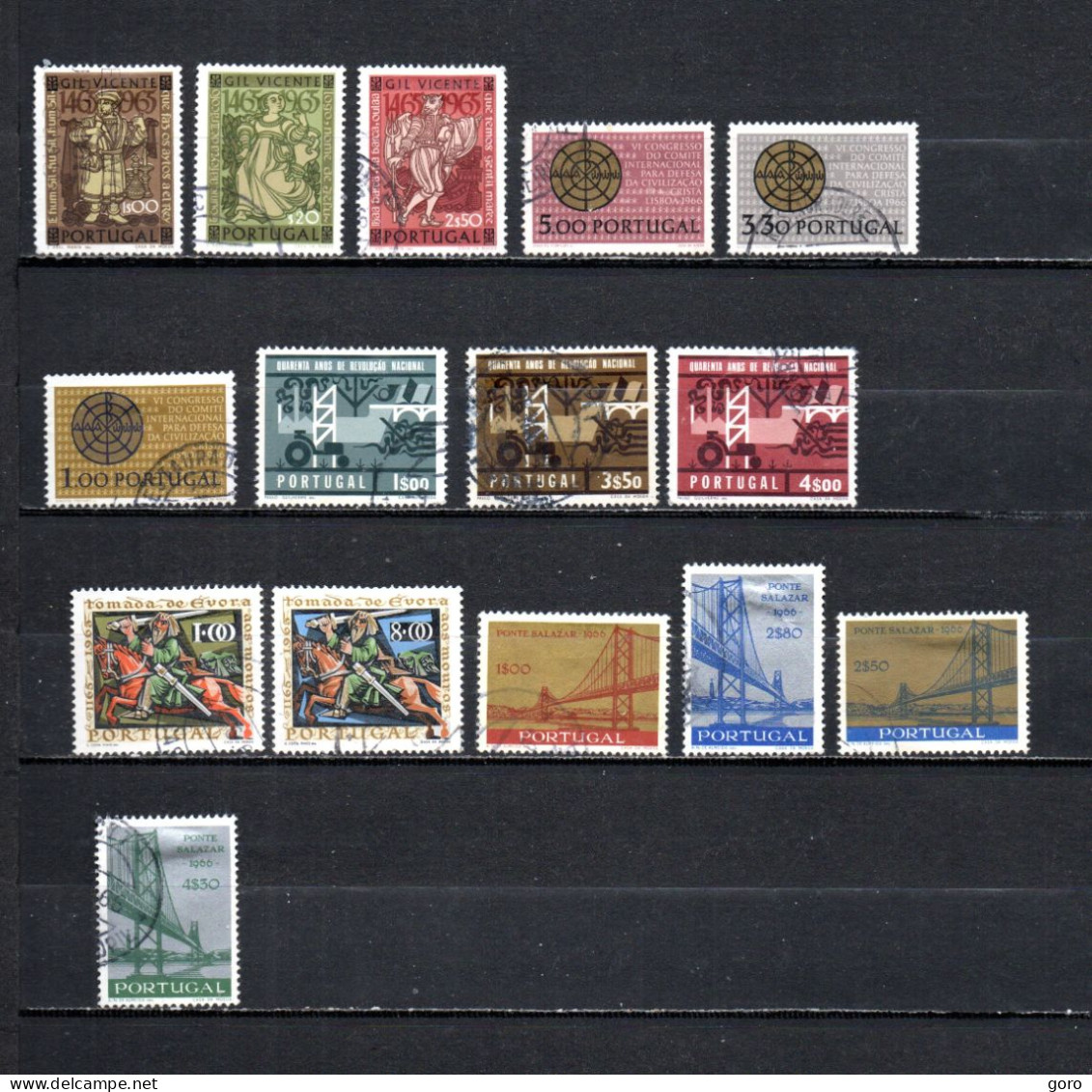 Portugal  1965-66  .-   Y&T  Nº   977/979-981/983-984/986-987/988-989/992 - Oblitérés