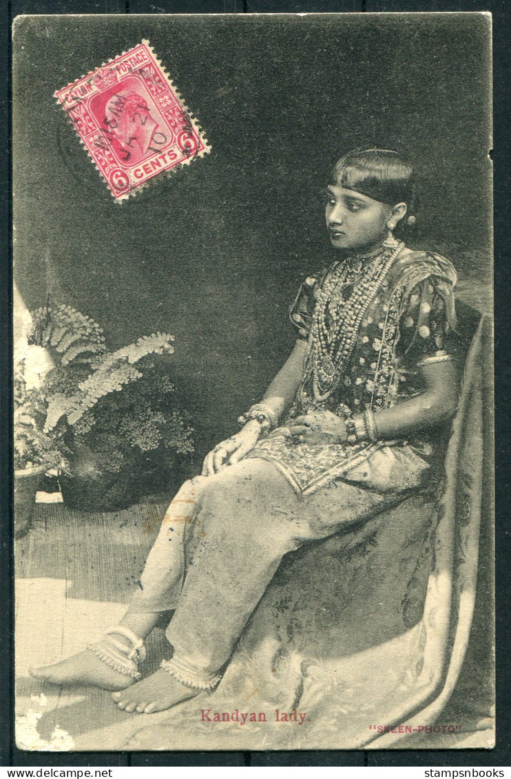 1910 Ceylon Postcard - Italian Military, Peking Via Shanghai China - Brieven En Documenten