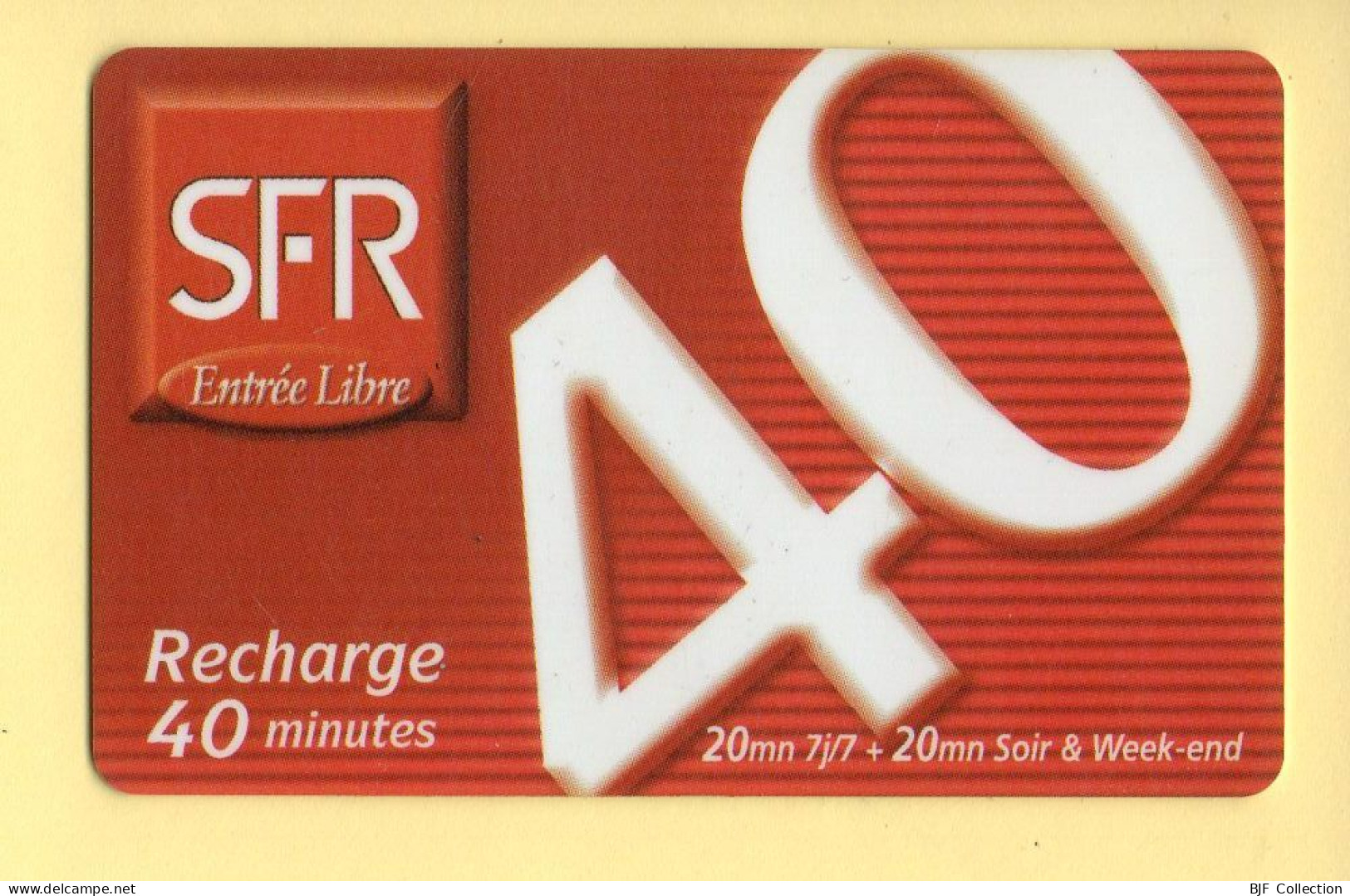 Carte Prépayée : SFR (CEGETEL) Entrée Libre / 40 Minutes - Altri & Non Classificati