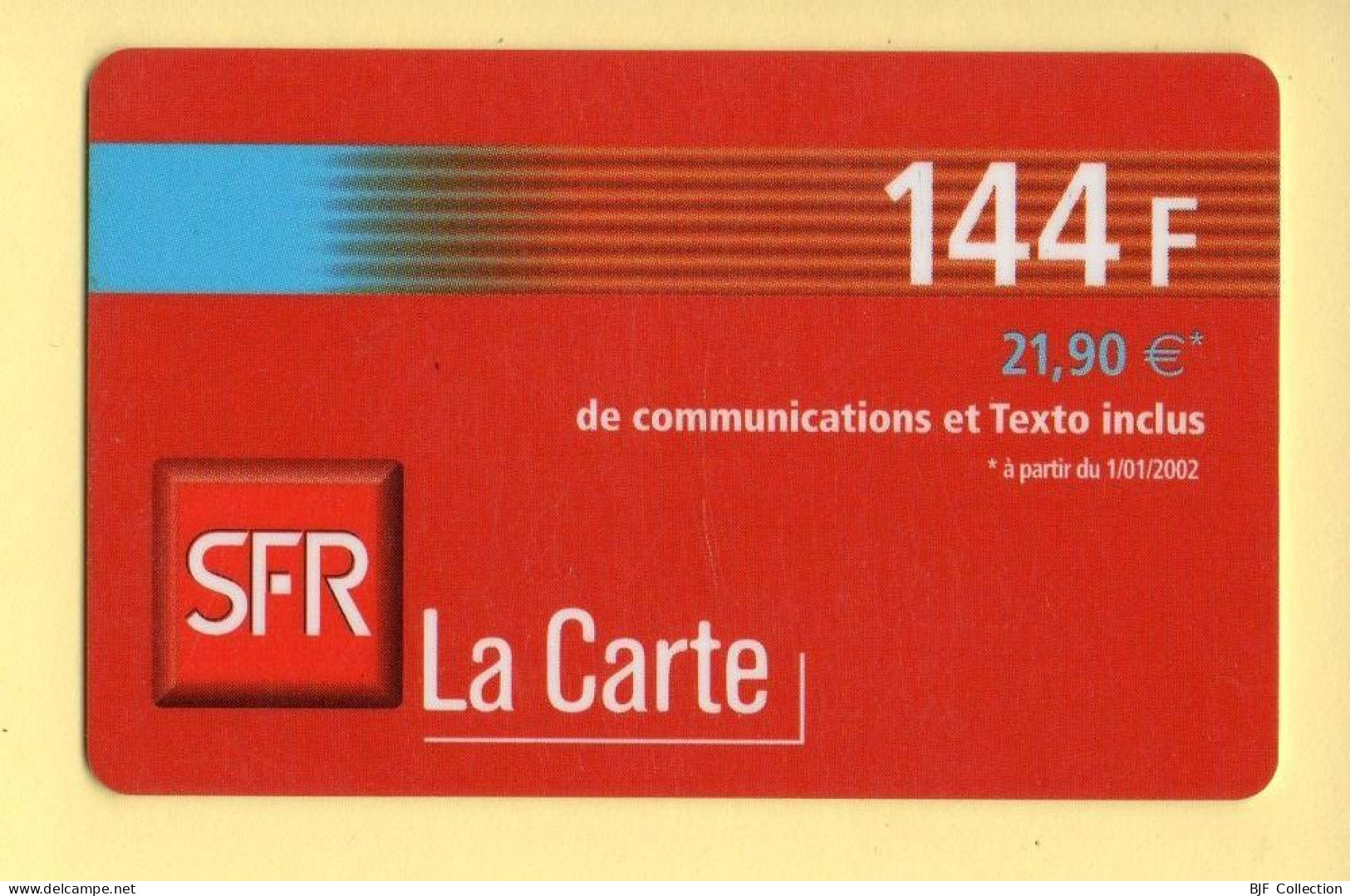 Carte Prépayée : SFR (CEGETEL) La Carte / 144 F (21,90 E) - Altri & Non Classificati