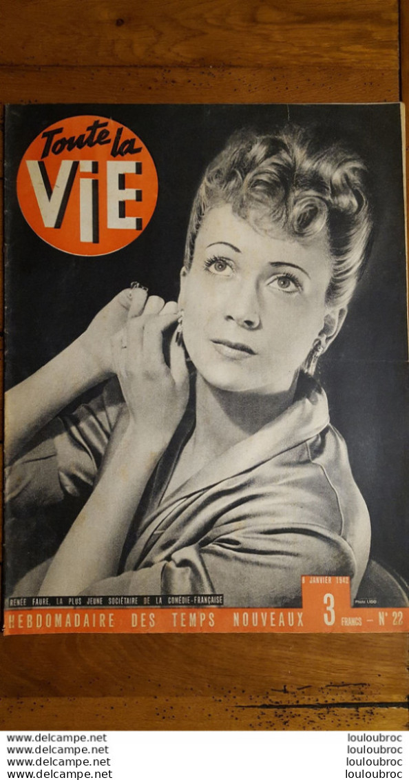 TOUTE LA VIE JANVIER 1942  N°22  REVUE DE 16 PAGES - French