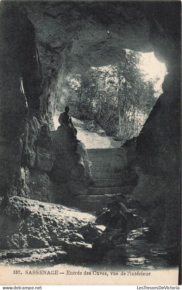 FRANCE - Sassenage - Entrée Des Cuves - Vue De L'intérieure - Animé - Escalier - Carte Postale Ancienne - Sassenage