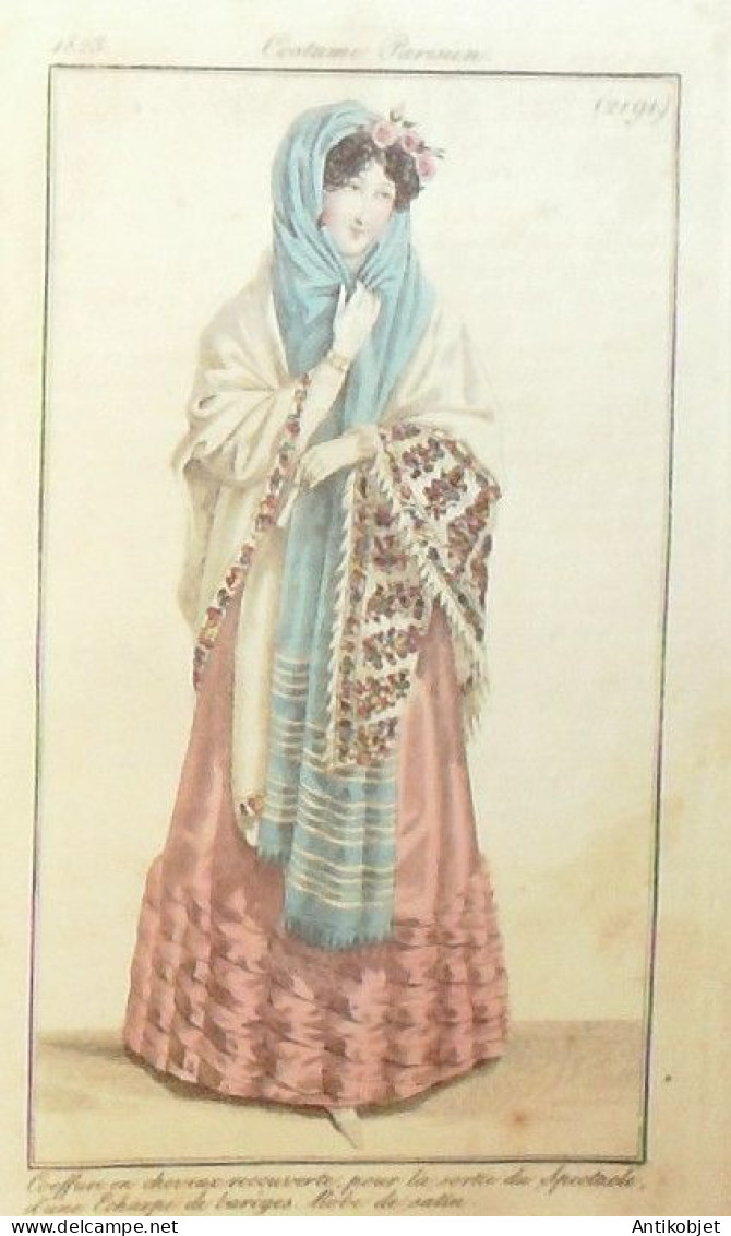 Journal des Dames & des Modes 1823 Costume Parisien Année complète 84 planches aquarellées