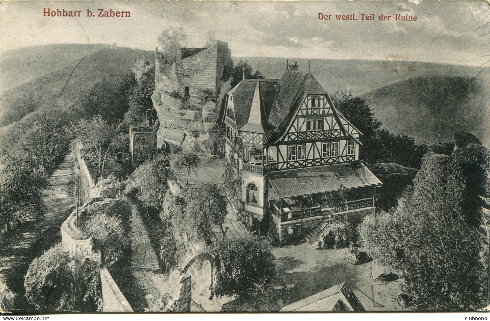 CPA -  HOHBARR B. ZABERN - DER WESTI. TEIL DER RUINE (IMPECCABLE) - Barr