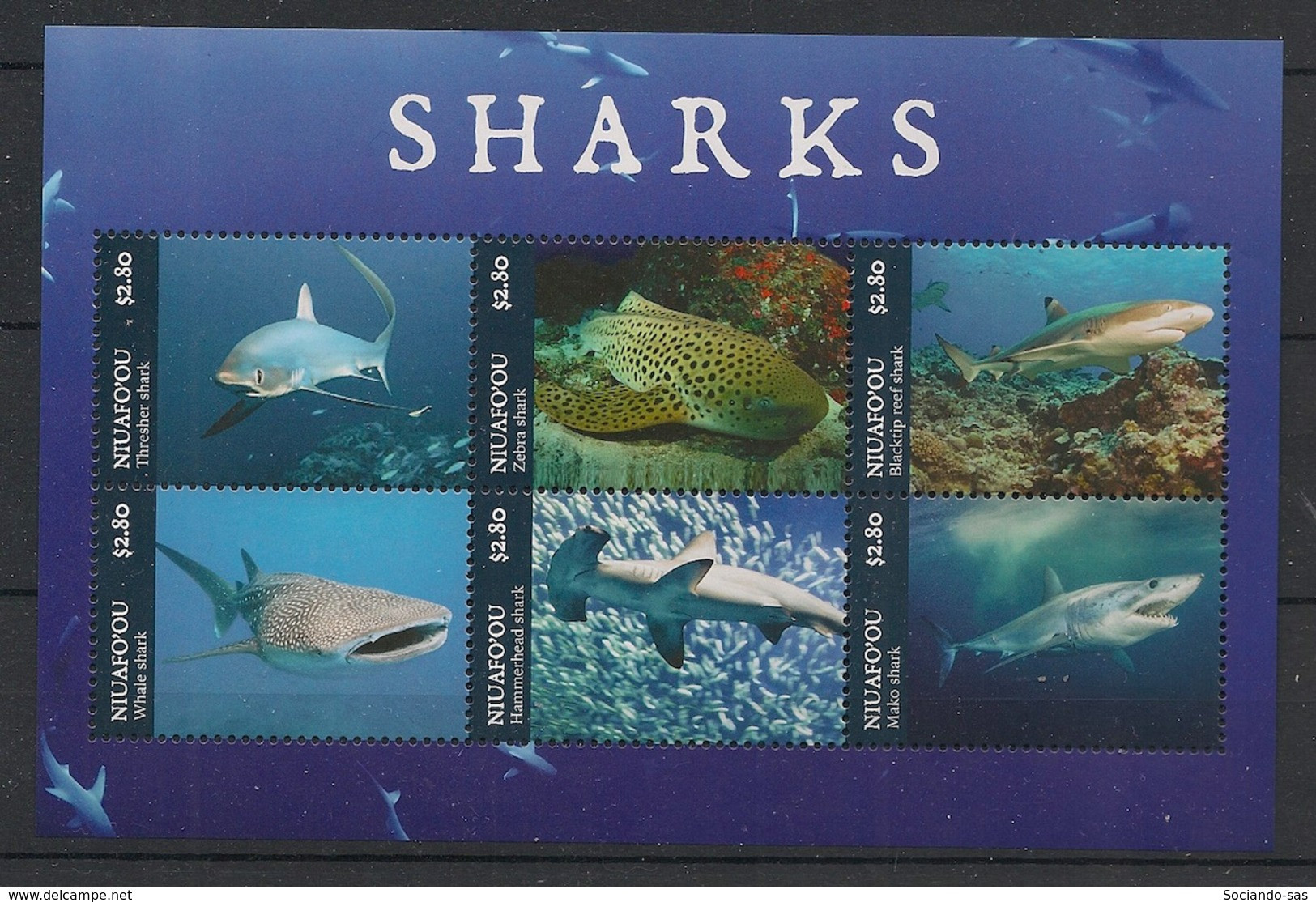 NIUAFO'OU - 2019 - N°YT. 462 à 467 - Requins / Sharks - Neuf Luxe ** / MNH / Postfrisch - Autres & Non Classés