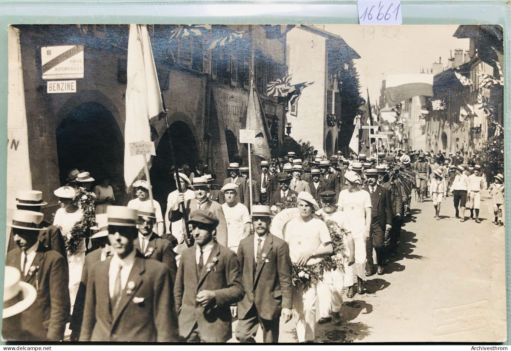 Coppet - Cortège En Août 1922 Avec Le Sauvetage De Coppet Précédant Le Chœur Du Léman (16'661) - Coppet