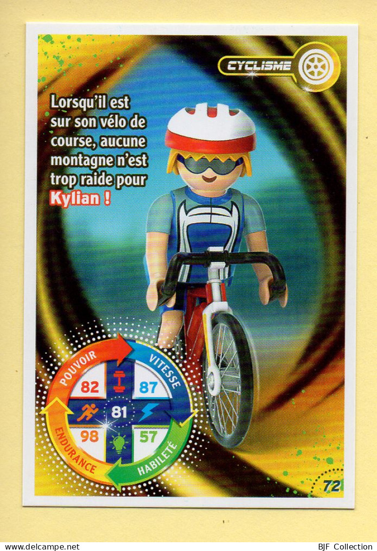 Carte Playmobil N° 72 / Cyclisme / Kylian / Le Monde Du Sport / Carrefour Market - Other & Unclassified