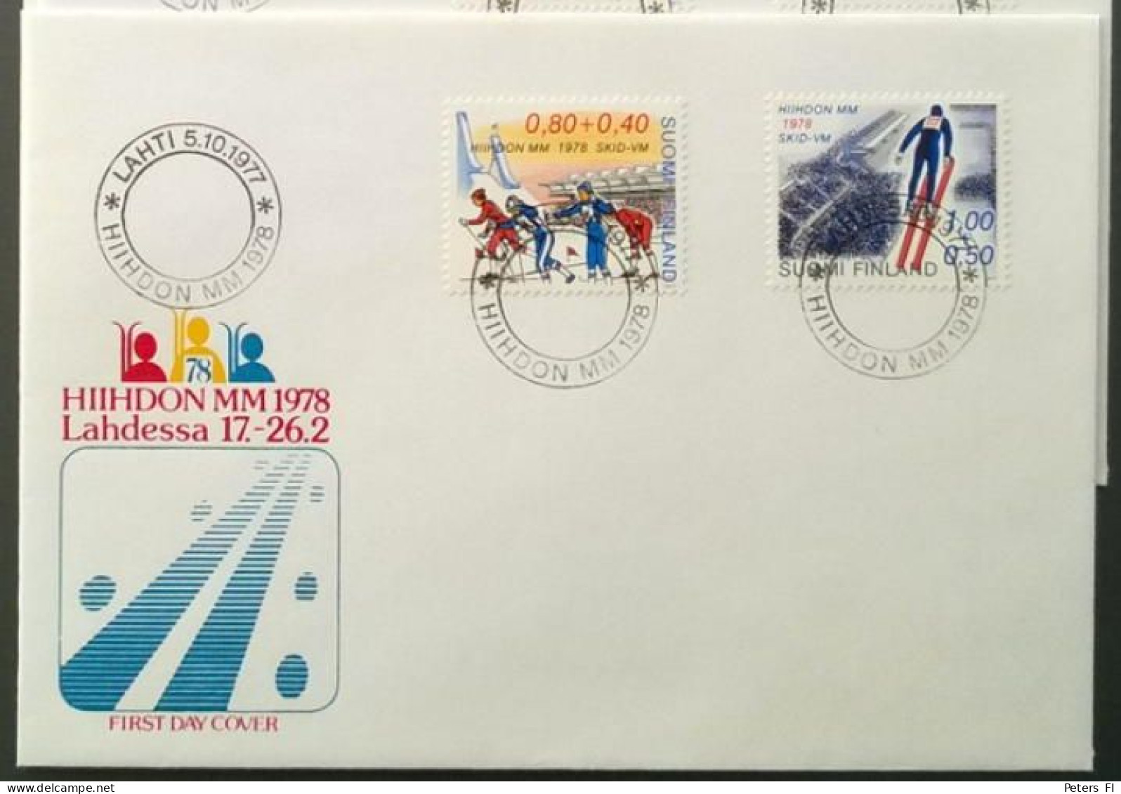 Finnland, WM-Spiele Beim Skilaufen 1978 Lahti, Sonderbriefmarken Mit FDC-Stempel 1977, Nicht Gelaufen, 2 St. - FDC