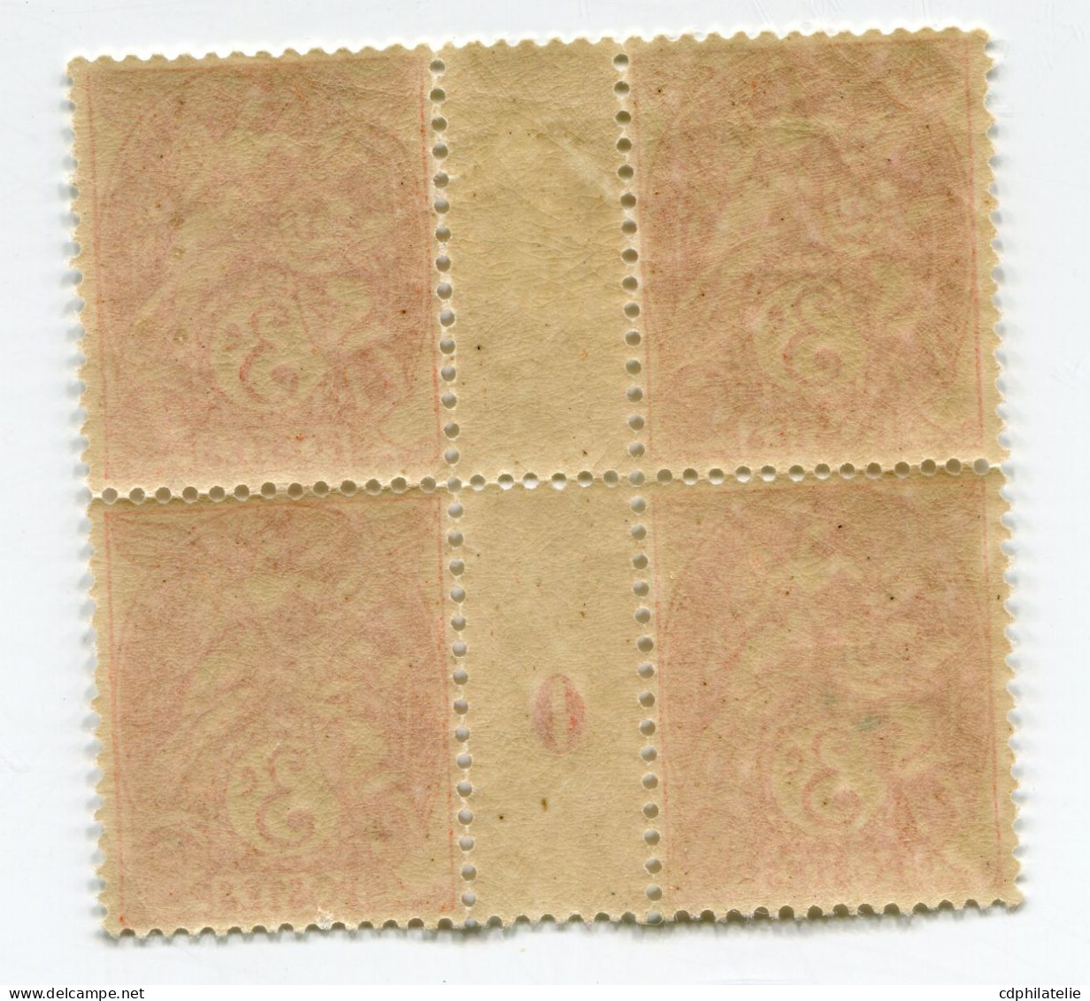 FRANCE N°109 ** TYPE BLANC IB EN BLOC DE 4 AVEC MILLESIME 0 ( 1910 ) - Millésimes