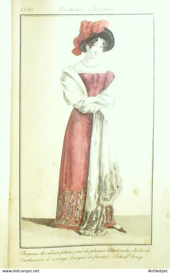 Journal Des Dames & Des Modes 1820 Costume Parisien Année Complète 83 Planches Aquarellées - Etchings