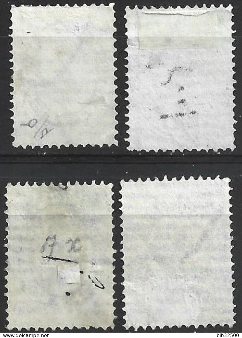 1872: Levant Russe N°12,13,14,15 - Papier Vergé Horizontalement  - Oblitérés - Dentelés 14,5 X15 - - Levant