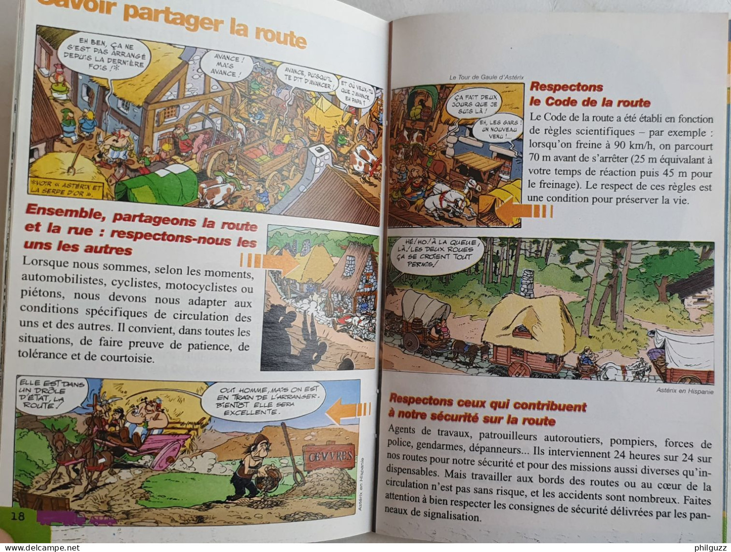 ALBUM PUBLICITAIRE ASTERIX UNE ROUTE PLUS SÛRE AVEC LE SOURIRE 2004 UDERZO - Werbeobjekte