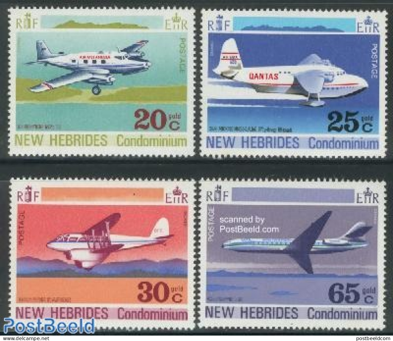 New Hebrides 1972 Aeroplanes 4v E, Mint NH, Transport - Aircraft & Aviation - Unused Stamps