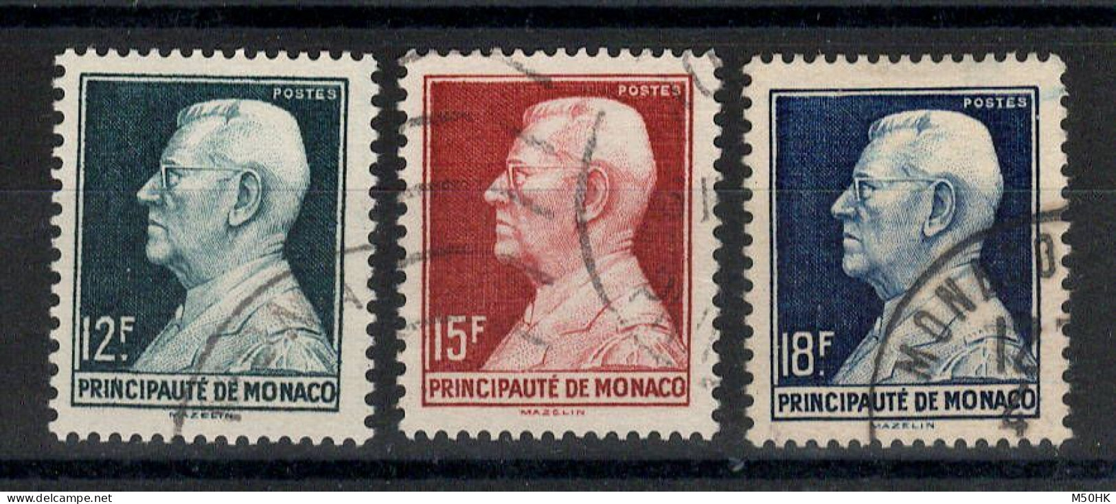 Monaco - YV 305A / 305B / 306 Oblitérés , Cote 19,40 Euros - Used Stamps