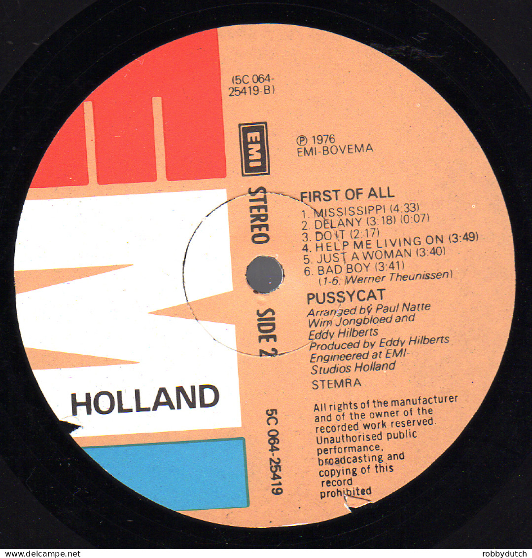 * LP *  PUSSYCAT - FIRST OF ALL (incl. Georgie, Mississippi, ) (Holland 1976 EX-) - Disco & Pop