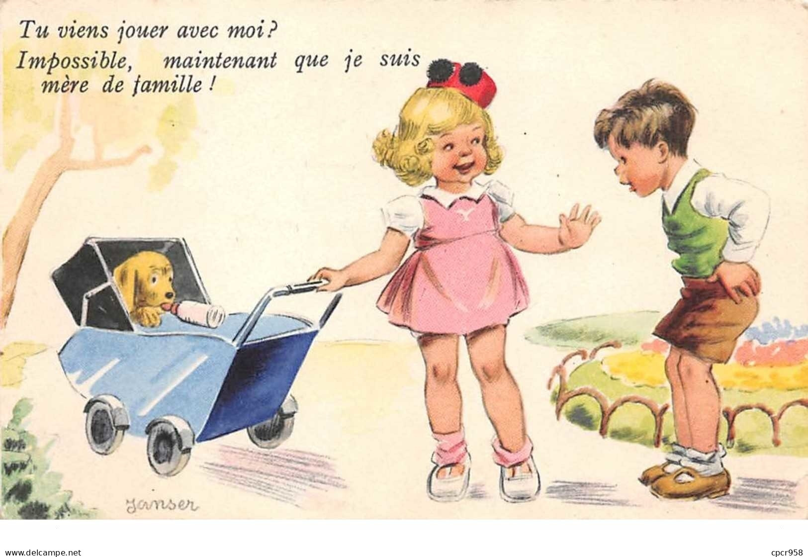 Illustrateur - N°61973 - Janser - Tu Viens Jouer Avec Moi ? Impossible  Maintenant Que Je Suis Mère De Famille - Janser