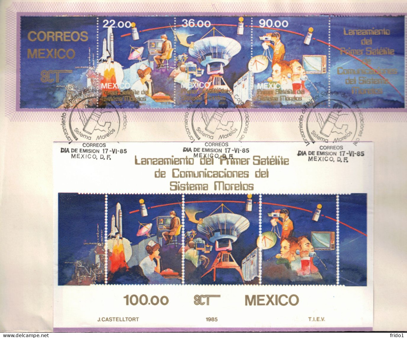 Mexico 1985 Space/ Weltraum First Launching Of The Communications Satellite Of Morelos System FDC - Nordamerika
