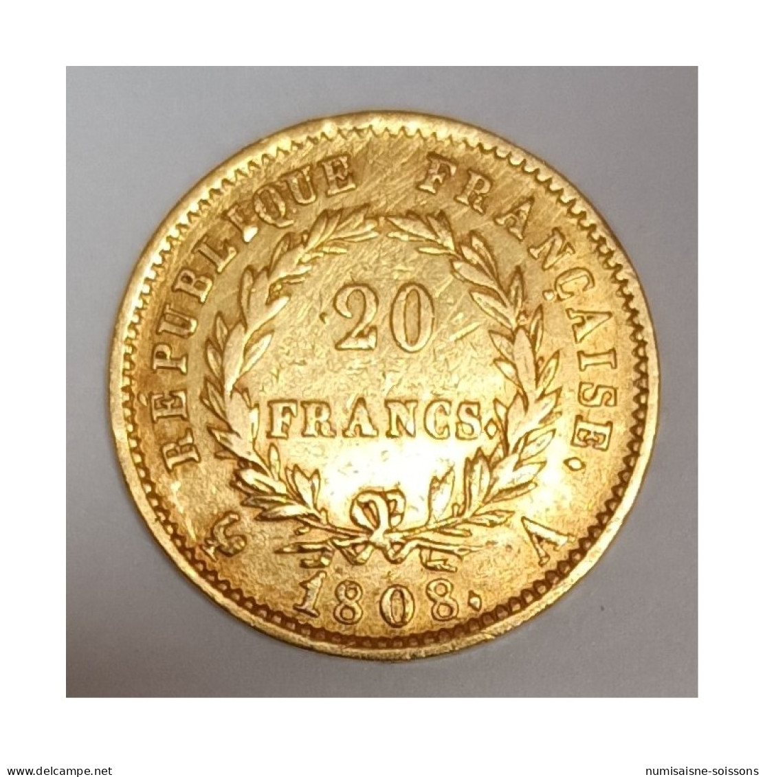 GADOURY 1025 - 20 FRANCS OR 1808 A PARIS - TYPE NAPOLÉON 1ER - KM 687 - TB+ - 20 Francs (goud)