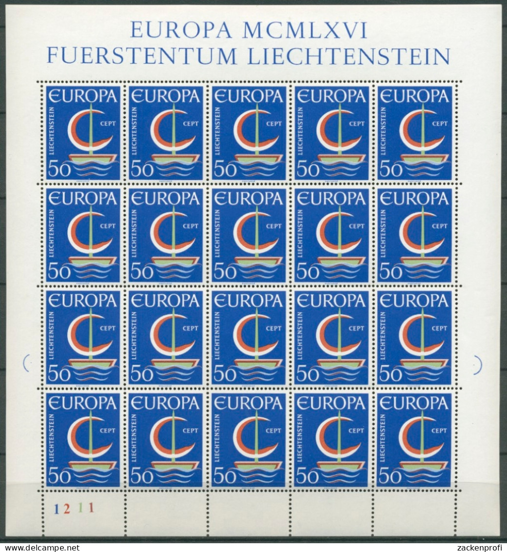 Liechtenstein 1966 Europa-Union CEPT Kompletter Bogen 469 Postfrisch (C13688) - Ungebraucht