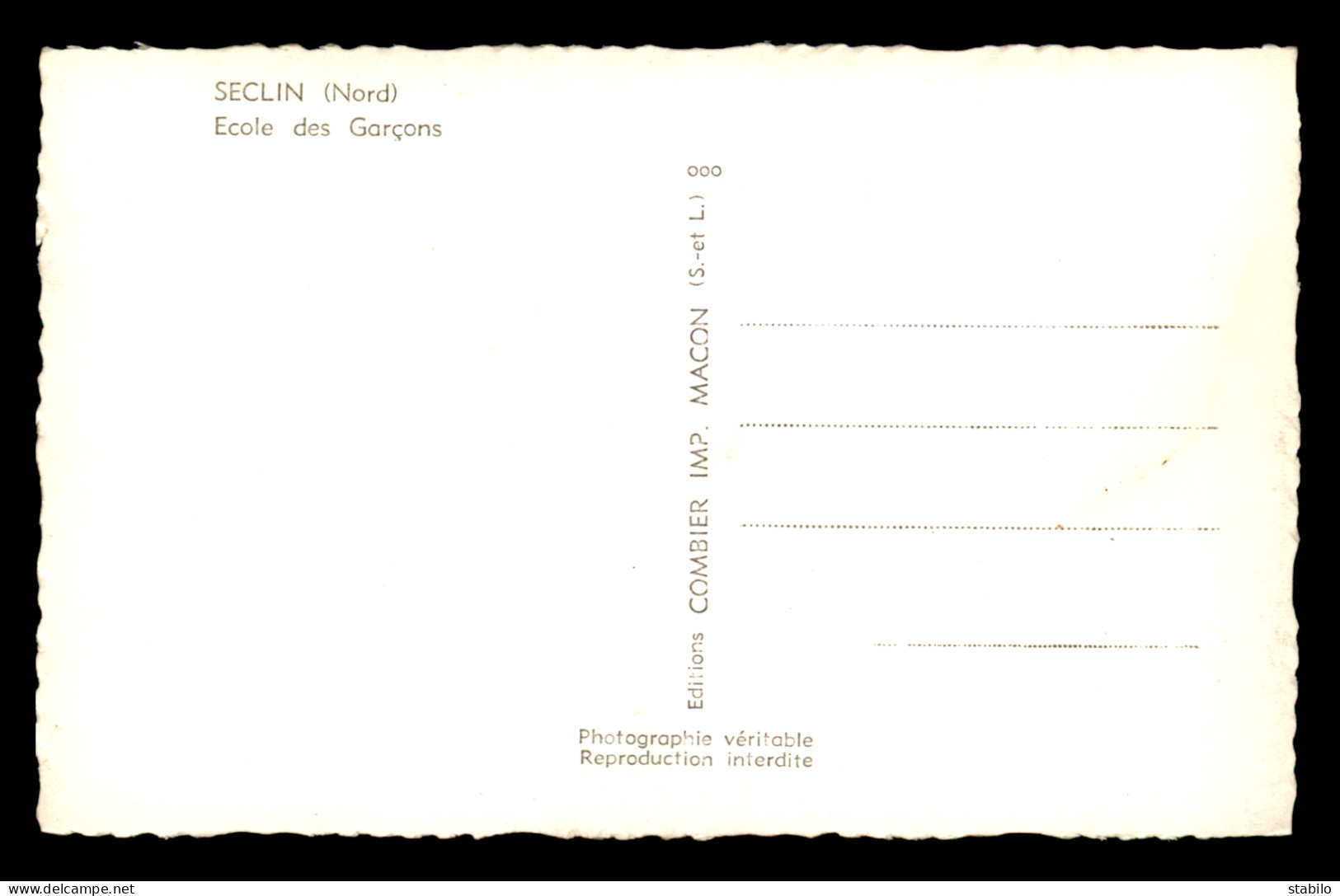 59 - SECLIN - ECOLE DES GARCONS - Seclin