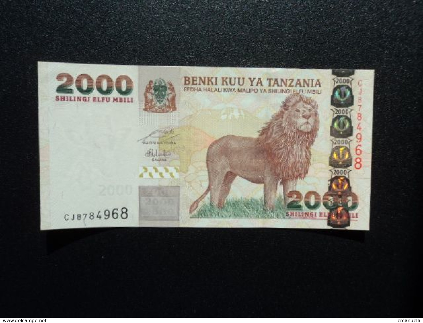 TANZANIE * : 2000 SHILINGI  ND 2003    P 37b      Presque NEUF - Tanzania