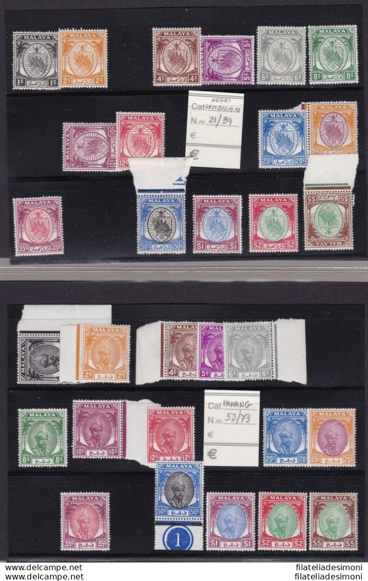 1949-55  Malaysian States - Lot Of Sets (10)not Completed + Kedah MNH/** £ 1.27 - Autres & Non Classés