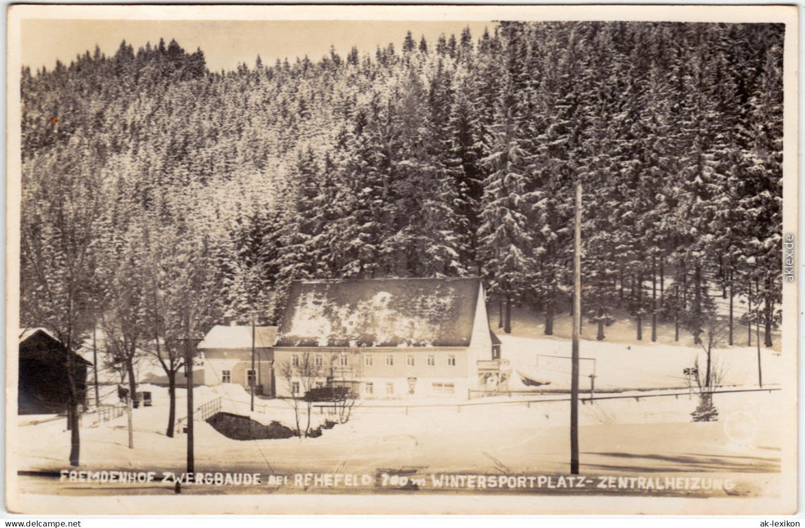 Rehefeld Altenberg (Erzgebirge) Fremdenhof Zwergbaude Im Winter 1930 - Rehefeld