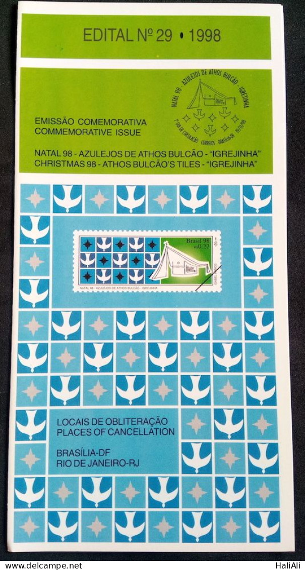 Brochure Brazil Edital 1998 29 Athos Bulcão Tiles Without Stamp - Storia Postale