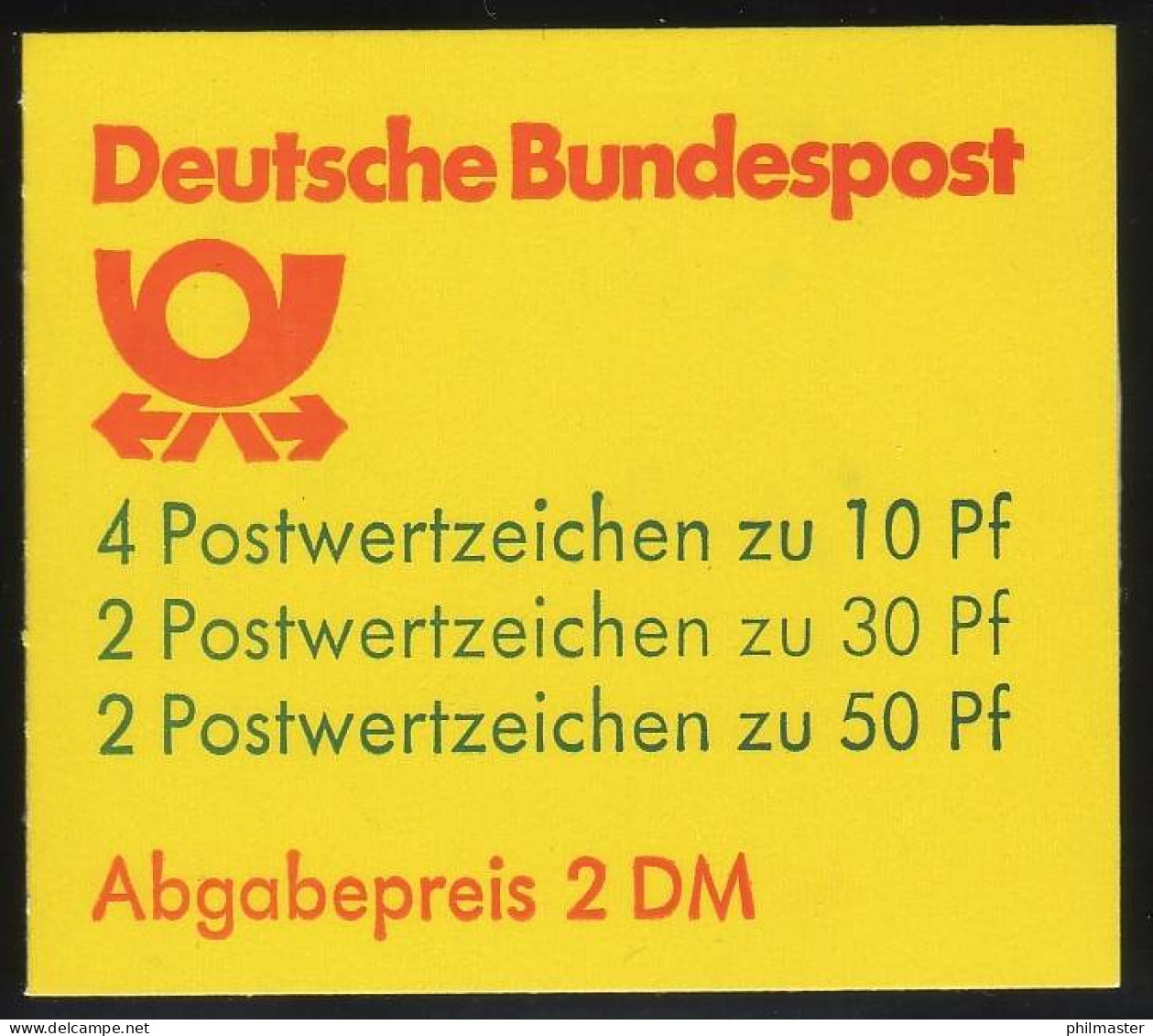 22IadK2 MH BuS 1980 Buchdruck - PLF VIII ** Postfrisch - 1971-2000