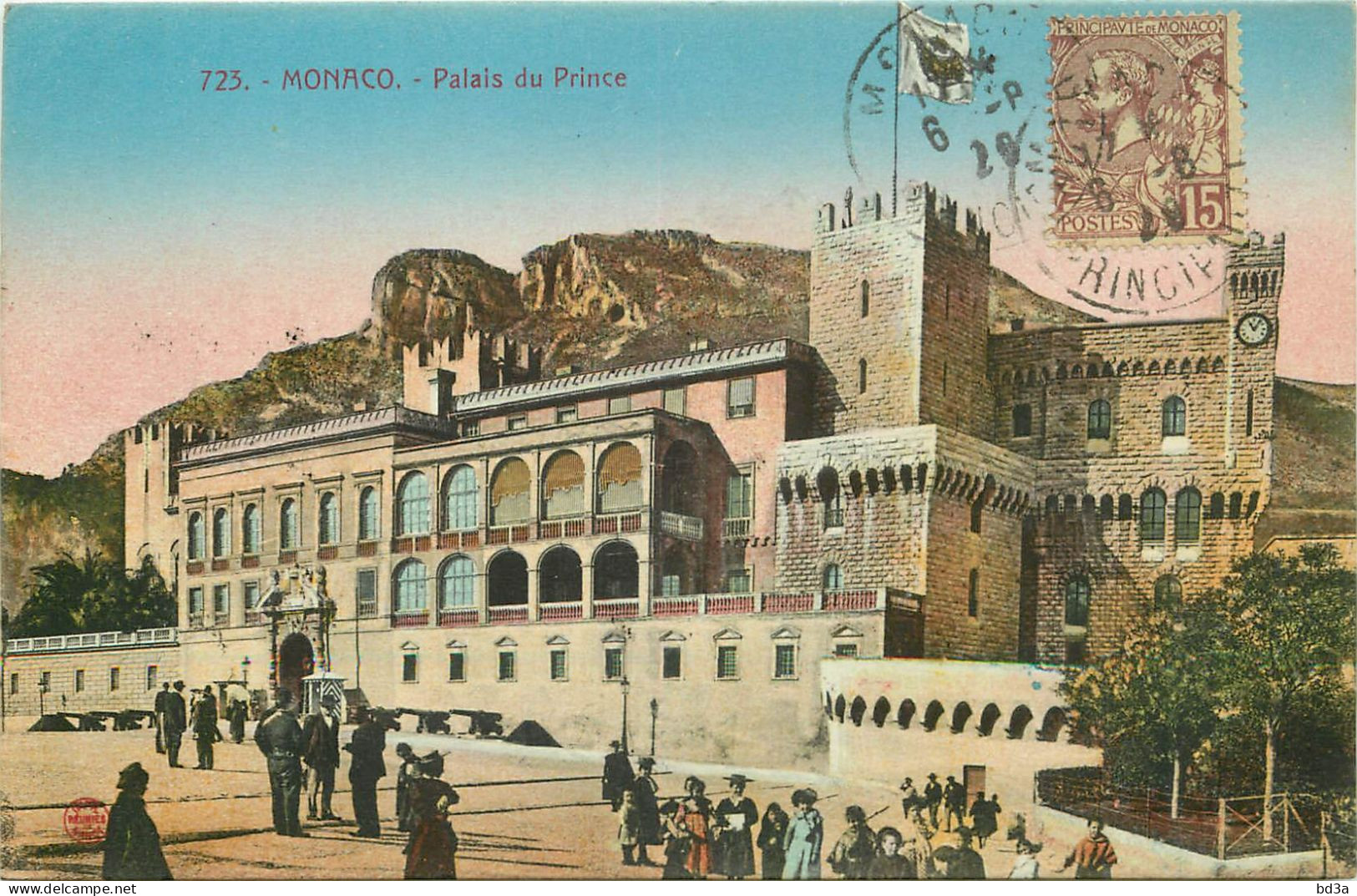 CACHET MONACO -  PRINCE ALBERT - 1er 15c  - 1920 -  LE PALAIS DU PRINCE  - Covers & Documents