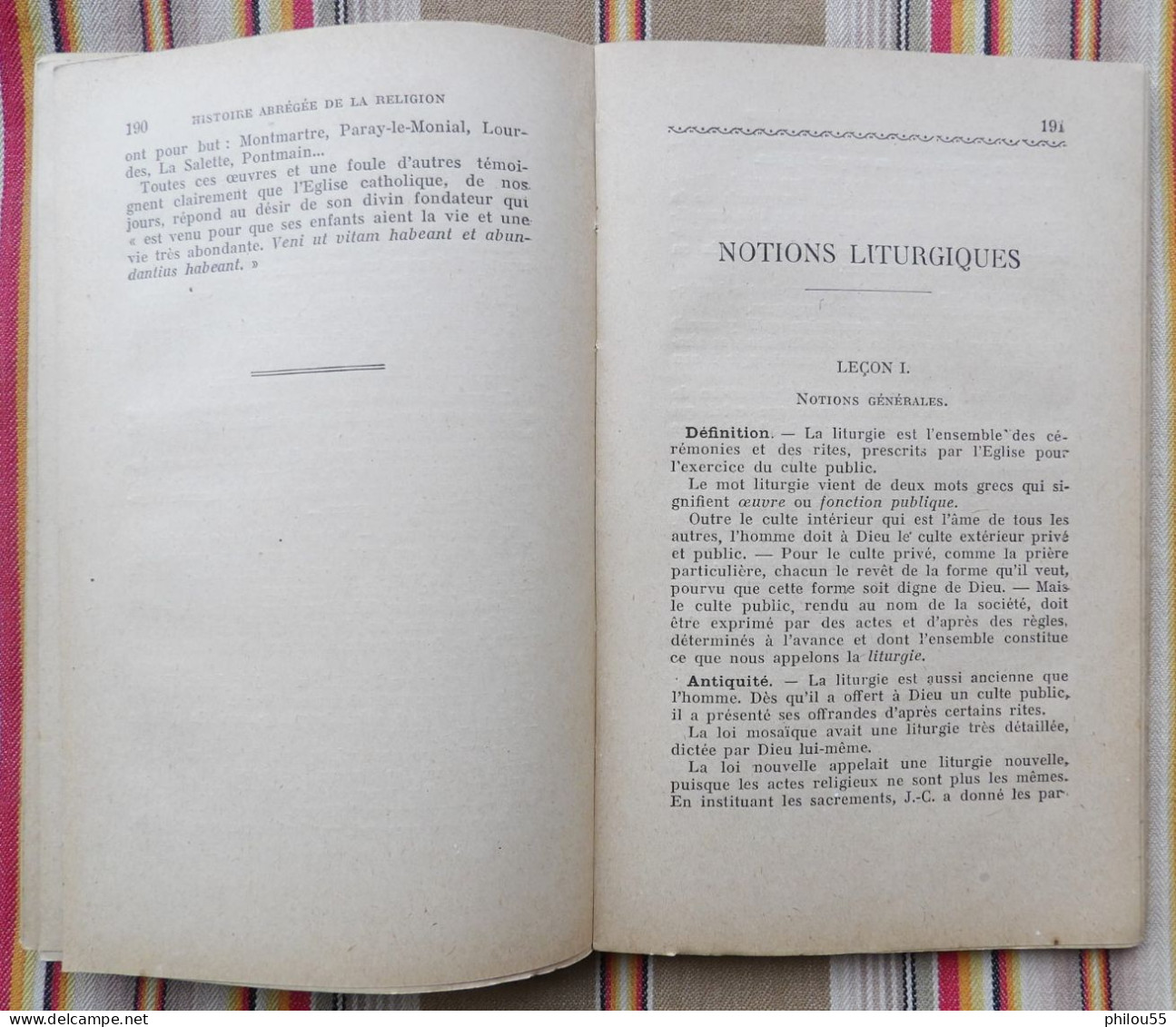 12 RODEZ Imprimerie CARRERE Histoire Abregee de la Religion Abbe GENIEYS 1922