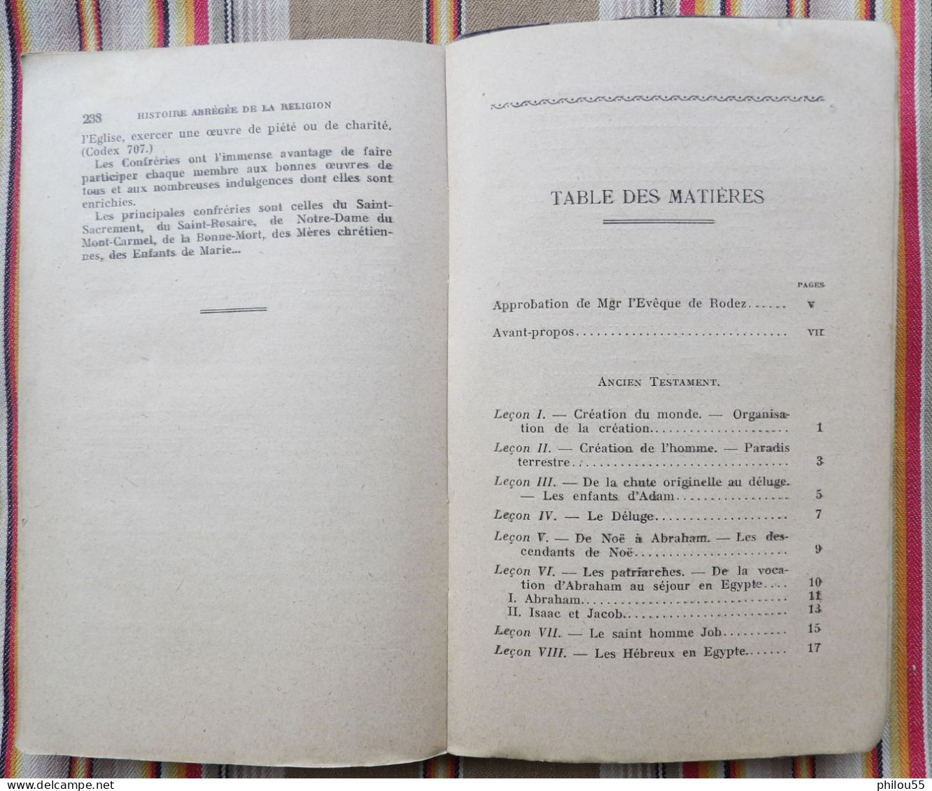 12 RODEZ Imprimerie CARRERE Histoire Abregee de la Religion Abbe GENIEYS 1922