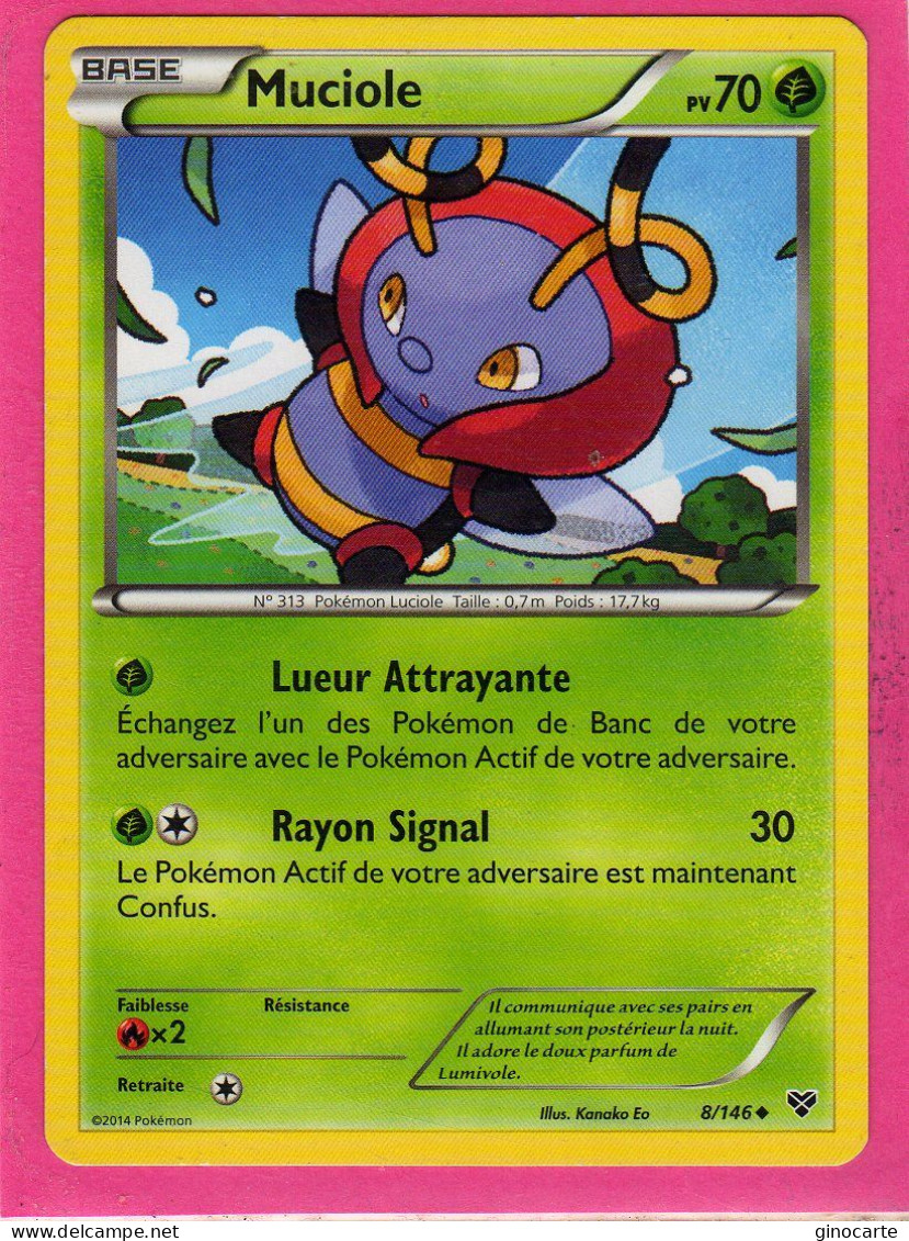 Carte Pokemon Francaise 2014 Xy Xy 8/146 Muciole 70pv Neuve - XY