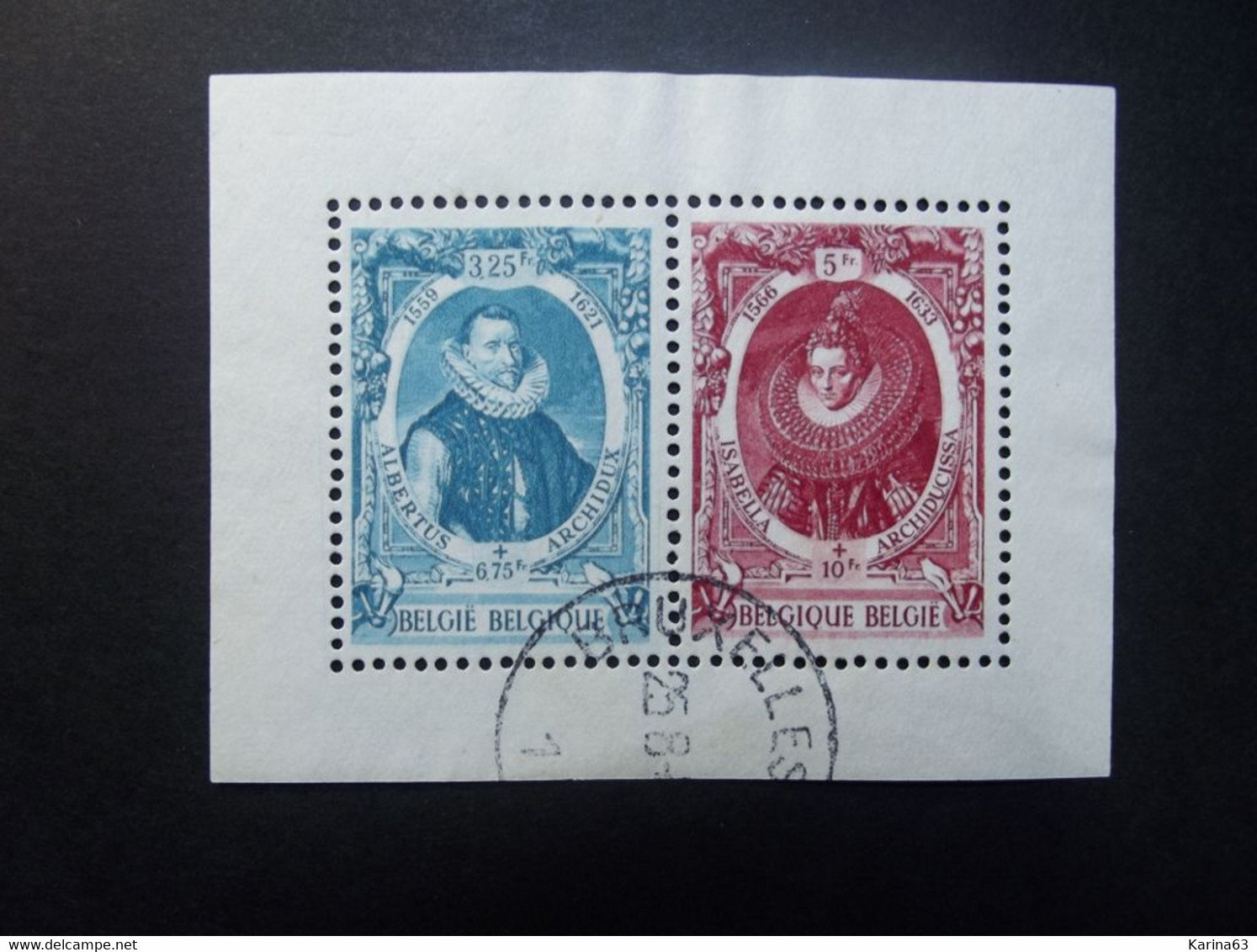 Belgie Belgique - 1941 - OPB/COB  N° 581A/581B  BL 17  (  2 Value ) - Obl. Albrecht & Isabella - Used Stamps