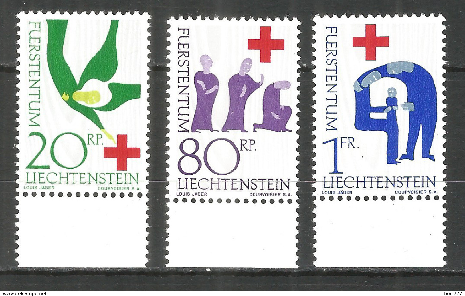 LIECHTENSTEIN 1963 Mint Stamps MNH(**) Set Red Cross - Unused Stamps