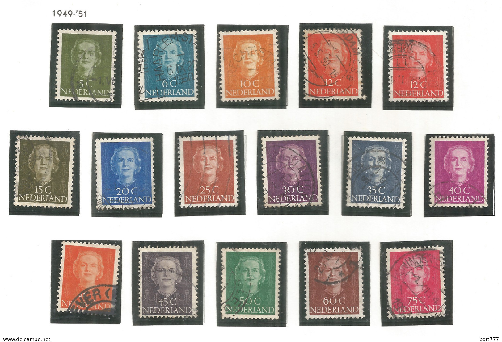 Netherlands 1949 Year, Used Stamps Mi.# 525-39 , 582 - Oblitérés