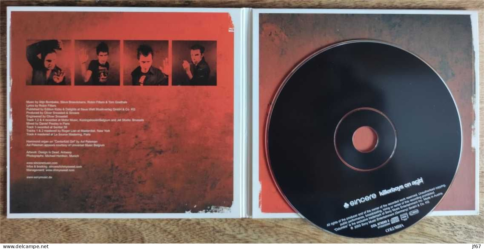 Sincere – Killerboys On Acid (CD Single 4 Titres) - Sonstige & Ohne Zuordnung