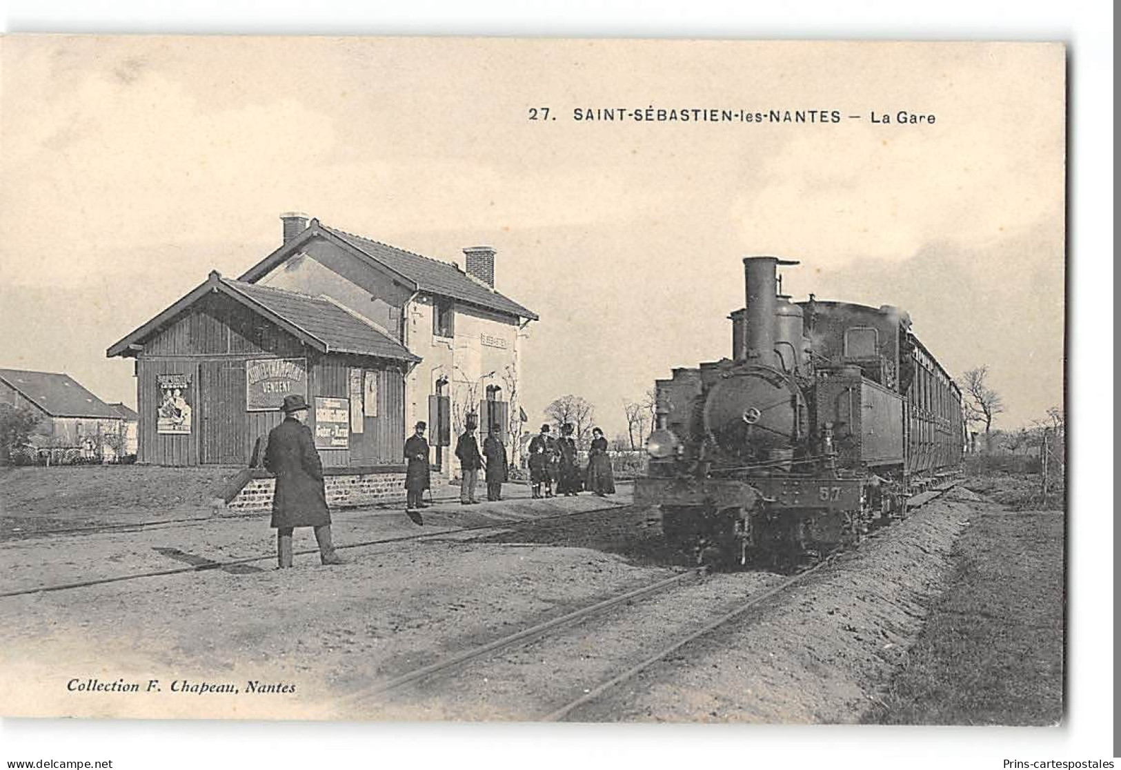 CPA 44 St Sébastien Les Nantes La Gare Et Le Train Tramway - Bon Tirage - Saint-Sébastien-sur-Loire